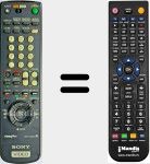 Télécommande pour remplacer RMTV222D (147557822)