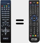 T&eacute;l&eacute;commande pour remplacer RC1082 (20390568)