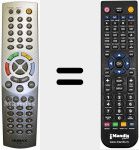 T&eacute;l&eacute;commande pour remplacer RS-535 (014002890)