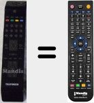 Télécommande pour remplacer T40R842FHDLED/DVB-T (20505813)