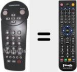 T&eacute;l&eacute;commande pour remplacer RC826400 (45066770)