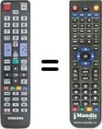 Télécommande équivalente Samsung WHV12636
