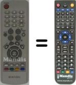 Télécommande équivalente Samsung WHV14487