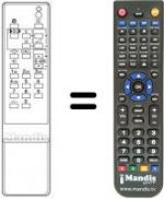 Télécommande équivalente Toshiba WHV7814