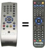 Télécommande équivalente Grundig SEC0541