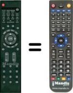 Télécommande équivalente WHV12322