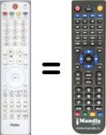 Télécommande équivalente WHV12225