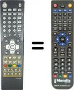 Télécommande équivalente WHV3982