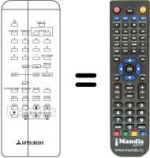 Télécommande équivalente Mitsubishi SEC14134