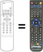 Télécommande équivalente Toshiba WHV14669