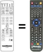 Télécommande équivalente NordMende SEC2619