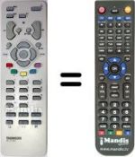 Télécommande équivalente Thomson WHV3437