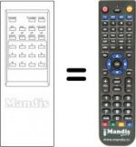 Télécommande équivalente Toshiba WHV7037