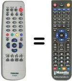 Télécommande équivalente Toshiba SEC15909