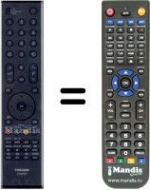 Télécommande équivalente Toshiba WHV15780