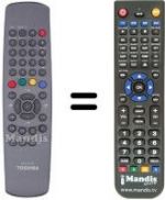 Télécommande équivalente Toshiba WHV15727