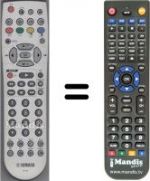Télécommande équivalente Yamaha WHV3422