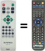 Télécommande équivalente Sunstech WHV15567W