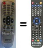 Télécommande équivalente Denver WHV3137W