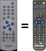 Télécommande équivalente Grundig WHV3128