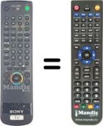 Télécommande équivalente Sony HVS54691