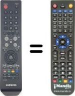 Télécommande équivalente Samsung HVS54876