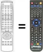 Télécommande équivalente HVS54083