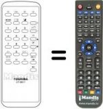 Télécommande équivalente Toshiba HVS54362