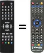 Télécommande équivalente HVS53392