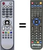 Télécommande équivalente HVS54837