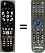 Télécommande équivalente HVS53477