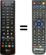 Télécommande équivalente LG HVS57434