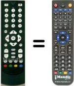 Télécommande équivalente HVS53235