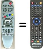 Télécommande équivalente HVS53475