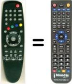 Télécommande équivalente HVS53476