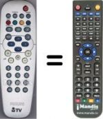 Télécommande équivalente Philips HVS54807