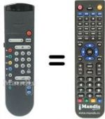 Télécommande équivalente Philips HVS54523