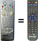 Télécommande équivalente HVS53336