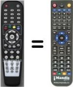 Télécommande équivalente HVS54927