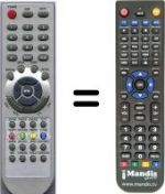 Télécommande équivalente HVS54917