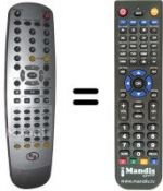 Télécommande équivalente HVS59614
