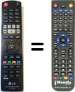 Télécommande équivalente LG HVS59054
