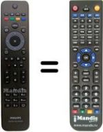 Télécommande équivalente Philips HVS53468