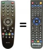 Télécommande équivalente HVS57508