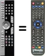 Télécommande équivalente Medion HVS53067