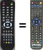 Télécommande équivalente HVS57628