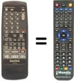 Télécommande équivalente Sinudyne SV 9089