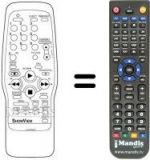Télécommande équivalente Bush VCR 871 NVP