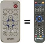 Télécommande équivalente Epson TW 10 H