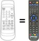 Télécommande équivalente Funai 13A-129 VPS